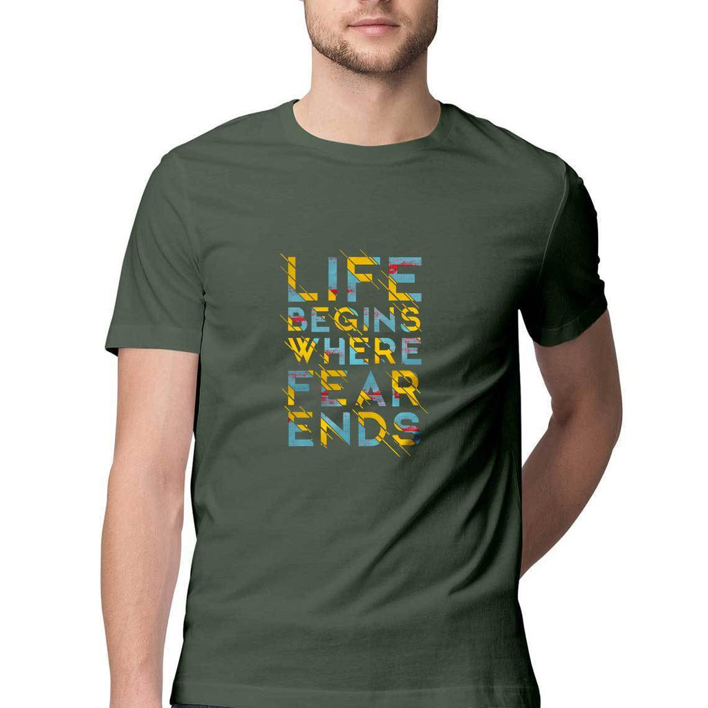 Life Begins Where Fear Ends T-Shirt - MSS00020 - ALL MY WISH