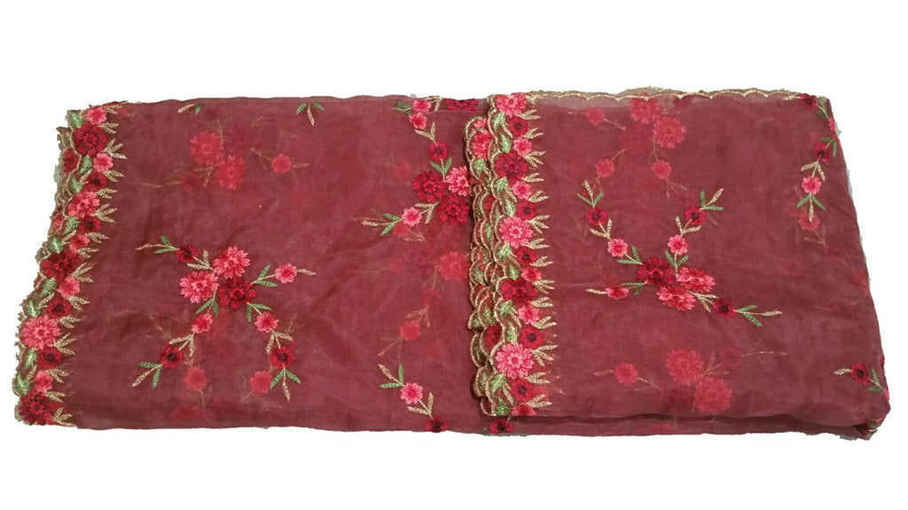 Embroidered Organza Dupatta - D00004 - ALL MY WISH