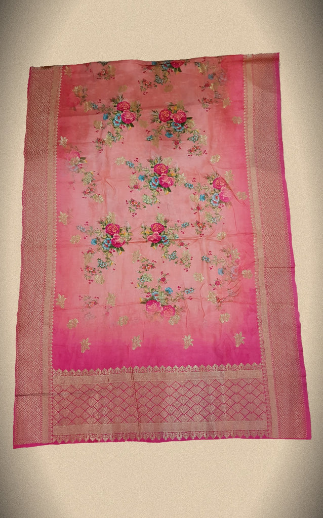 Floral Opara Soft Silk Brocade Banarasi Dupatta - DP00009 - ALL MY WISH