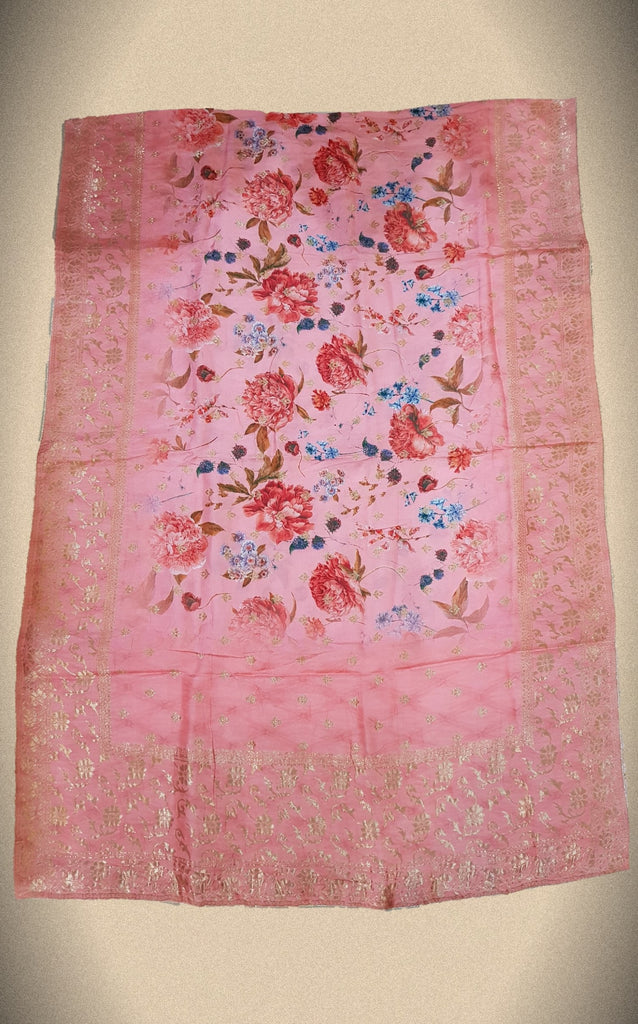 Floral Opara Soft Silk Brocade Banarasi Dupatta - DP00010 - ALL MY WISH