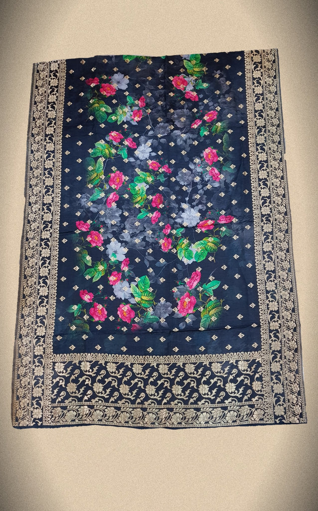 Floral Opara Soft Silk Brocade Banarasi Dupatta - DP00011 - ALL MY WISH