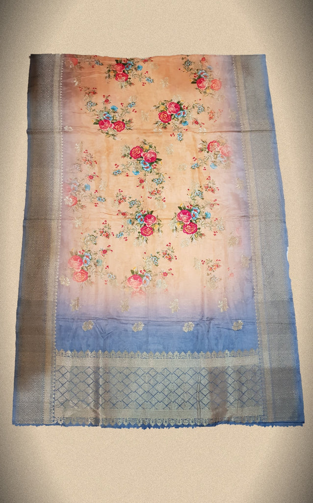 Floral Opara Soft Silk Brocade Banarasi Dupatta - DP00014 - ALL MY WISH