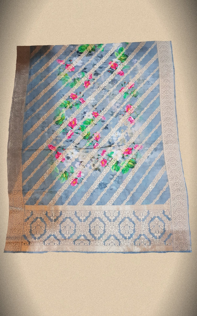 Floral Opara Soft Silk Brocade Banarasi Dupatta - DP00017 - ALL MY WISH