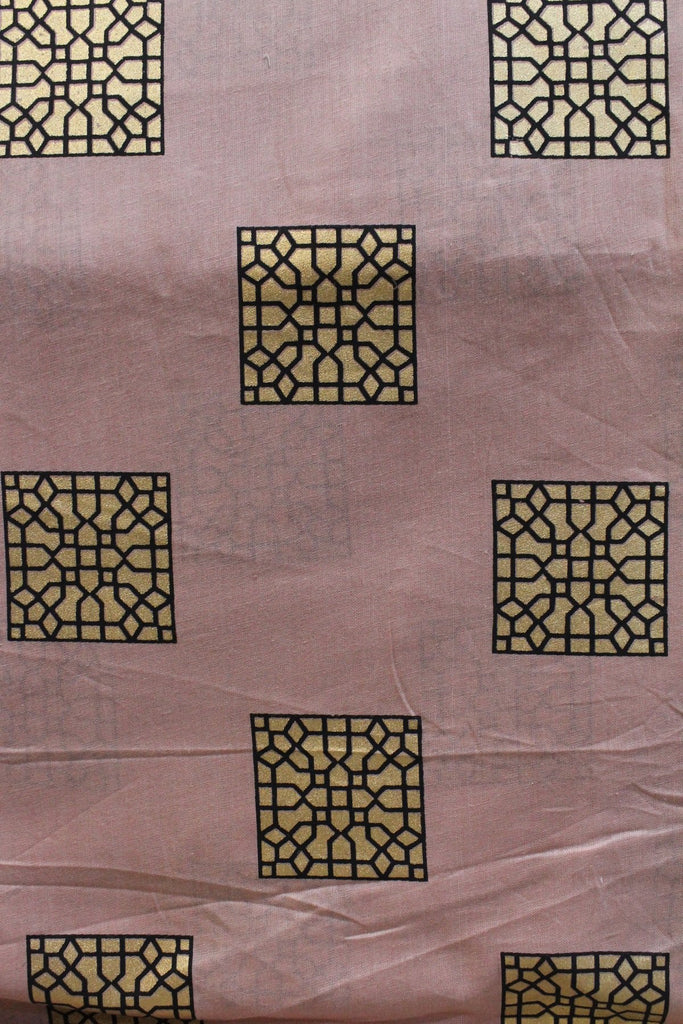 Foil Printed Soft Cotton Fabric - F00081 - ALL MY WISH