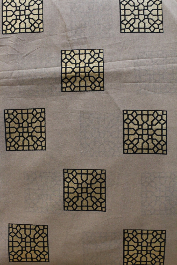 Foil Printed Soft Cotton Fabric - F00082 - ALL MY WISH