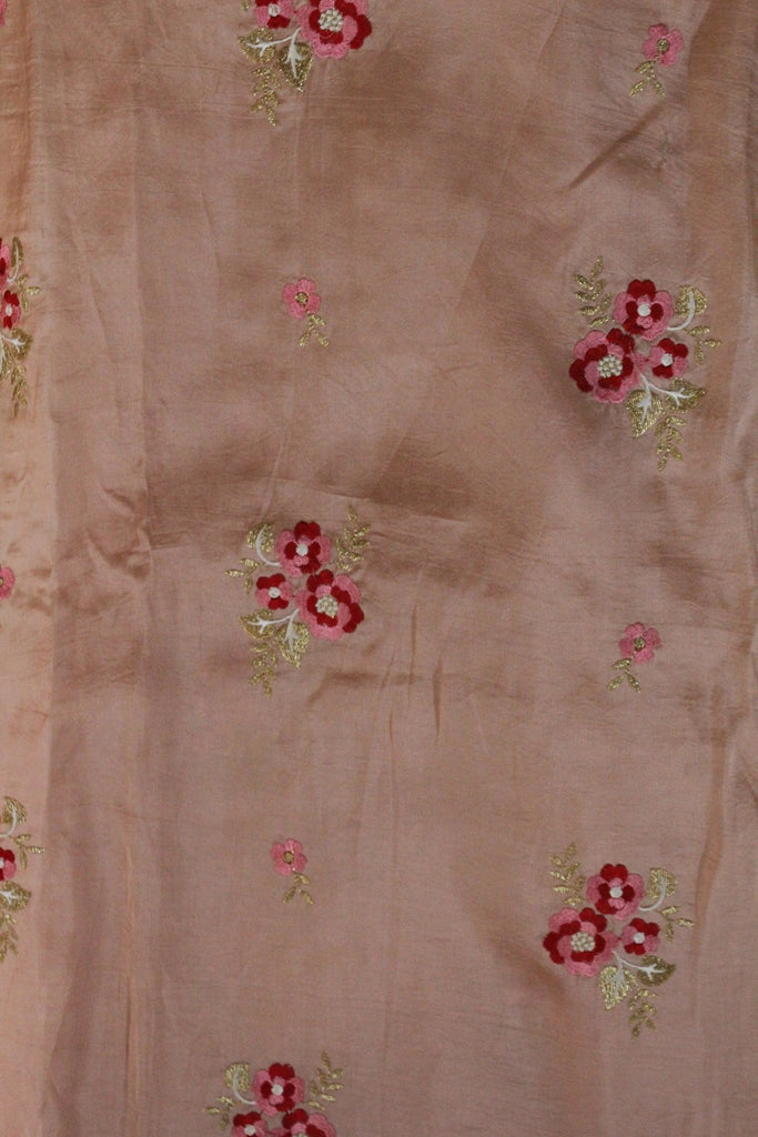 Embroidered Opara Silk Fabric - F00137 - ALL MY WISH