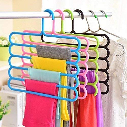 Pack of 5 Multi-Layer 5-in-1 Plastic Hanger - H00017 - ALL MY WISH