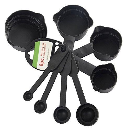 Plastic Measuring Cups and Spoons, 8-Pieces - H00025 - ALL MY WISH