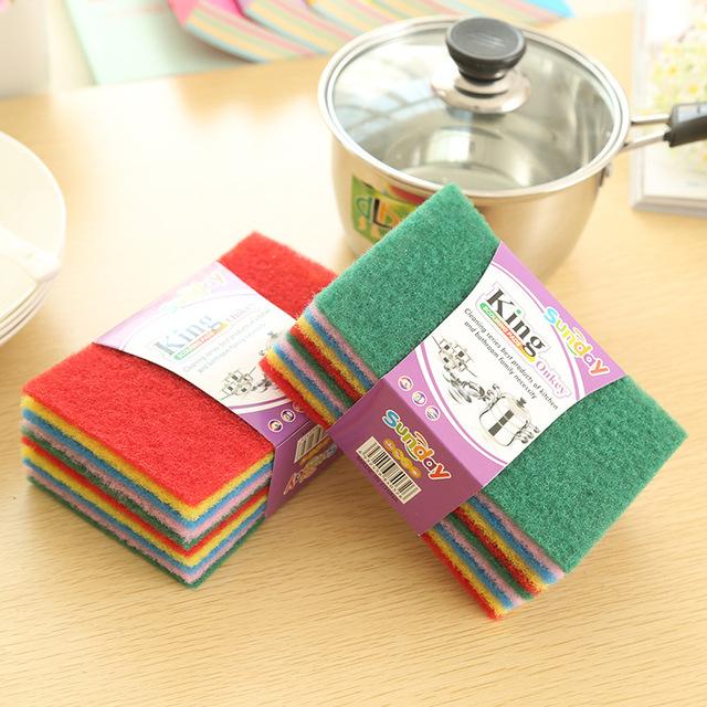 10 Pcs Colorful Scrubber Pad Multi Use - H00091 - ALL MY WISH