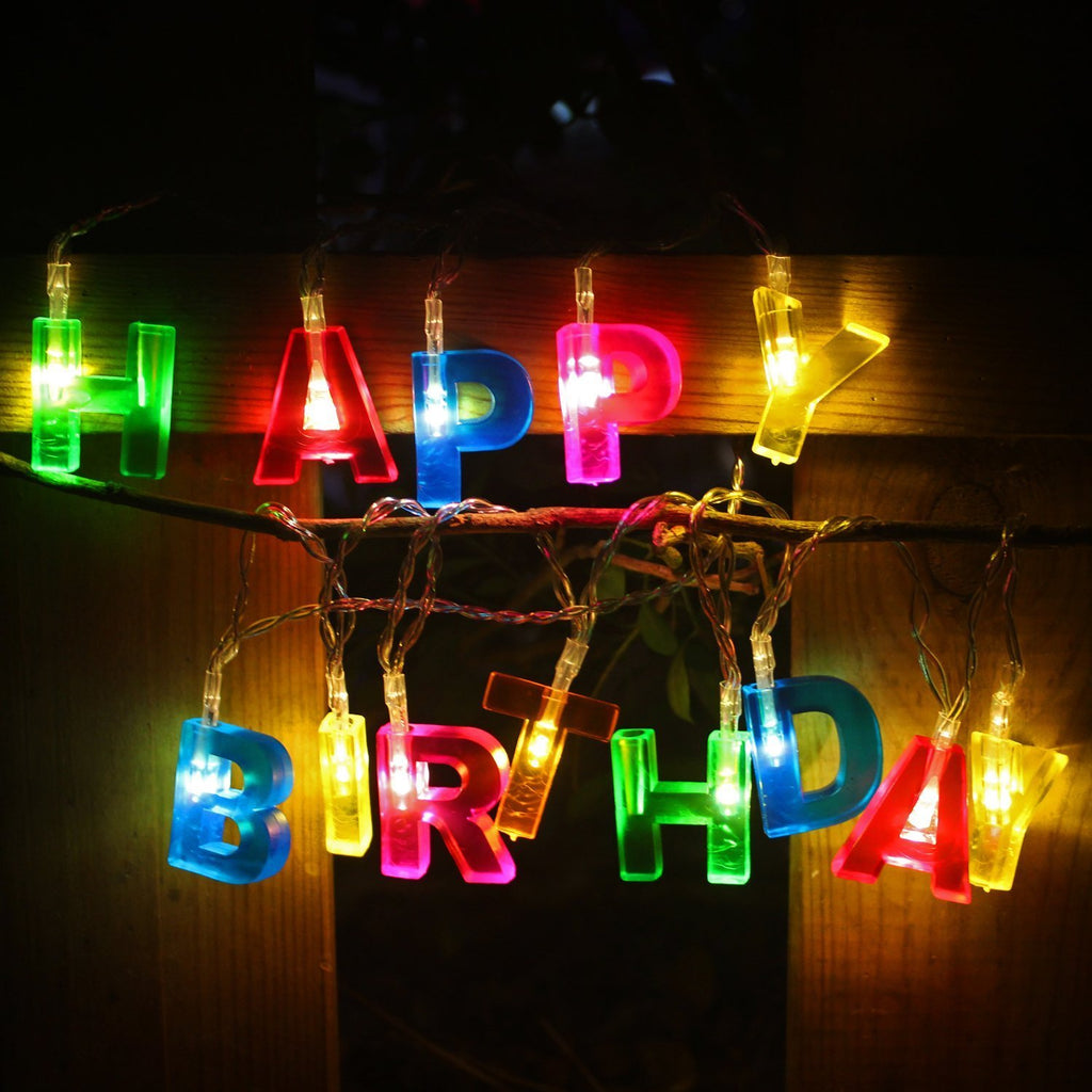 Happy Birthday Lights -13 LED Letter Battery Operated - H00117 - ALL MY WISH
