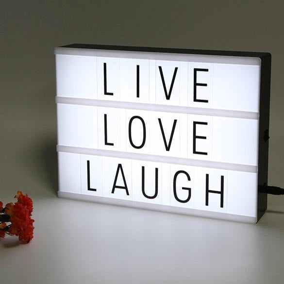 A4 LED Cinematic Light Box with Letters and Symbols - H00119 - ALL MY WISH
