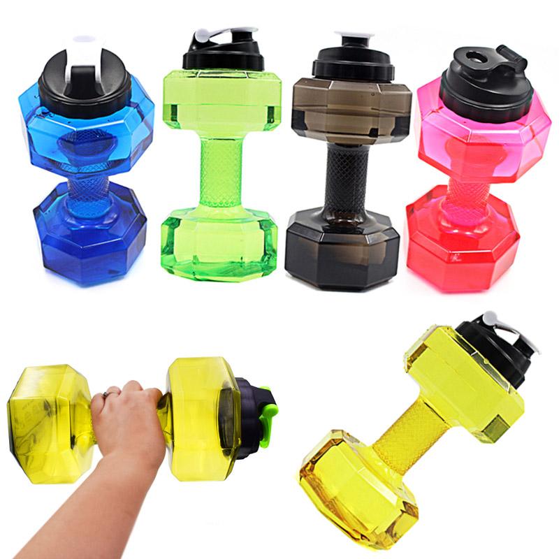 Dumbbell Water Bottle – 2.2 Ltrs (Random Colors) - H00130 - ALL MY WISH