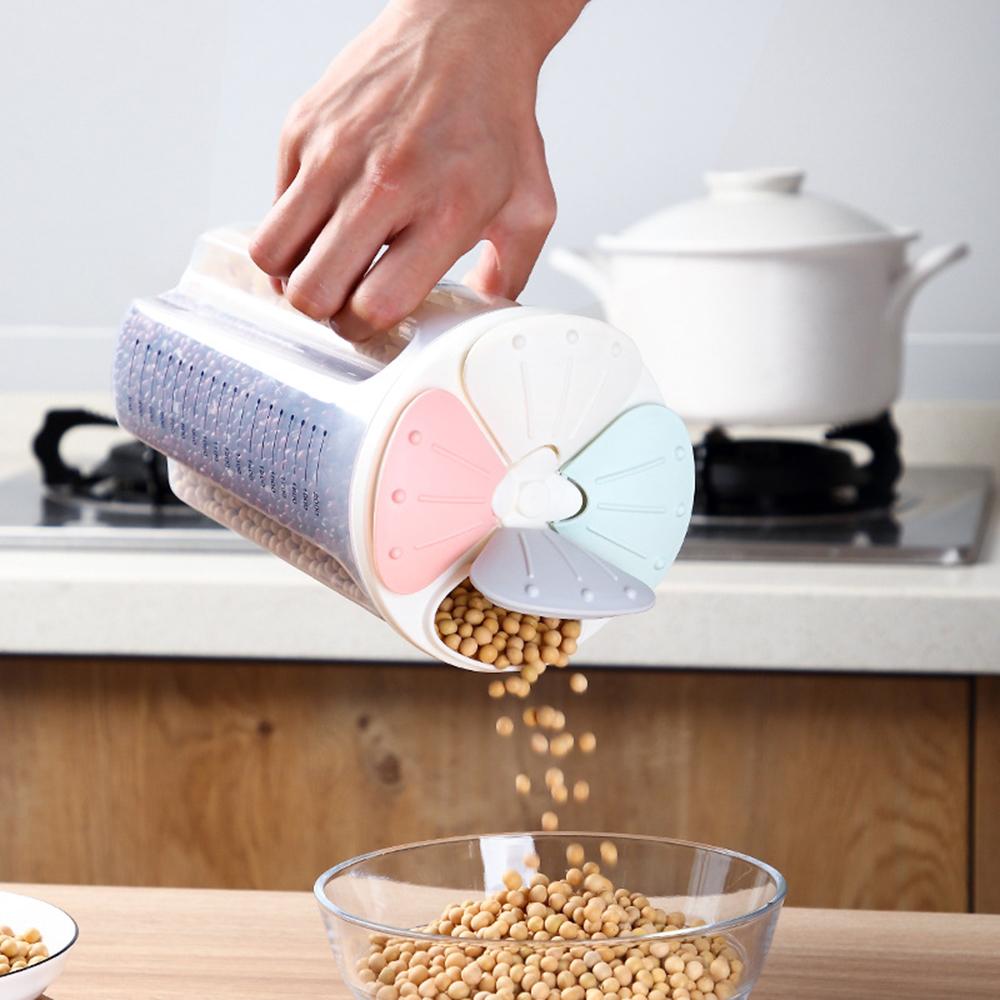 2000ml Compartments Kitchen Food Cereal Box - H00136 - ALL MY WISH