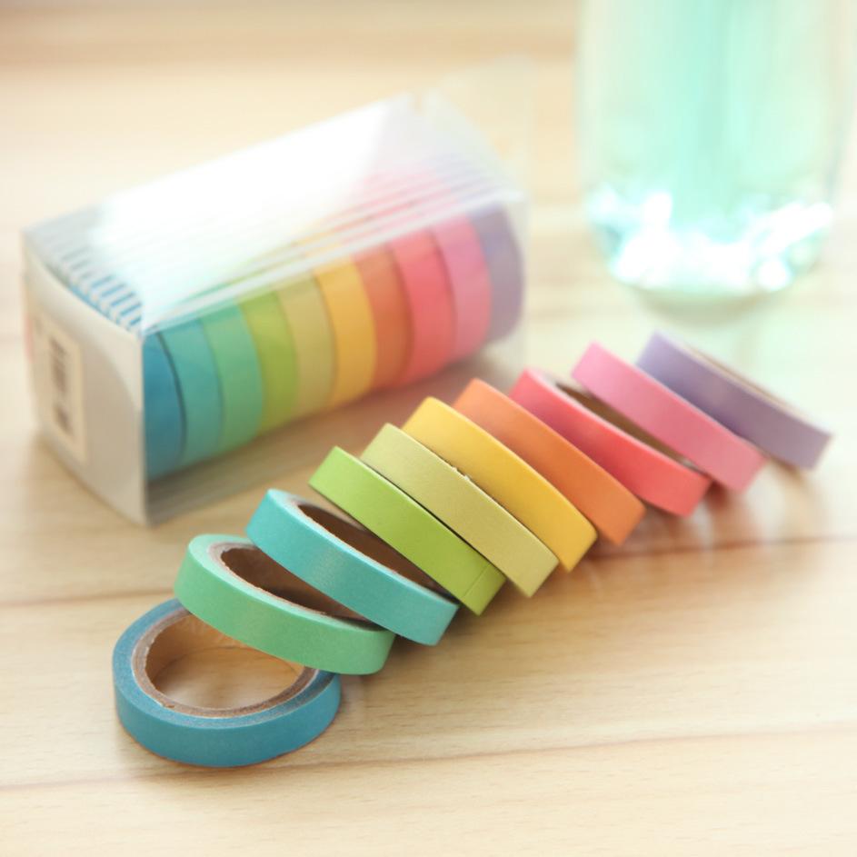 10 Pcs Colorful Paper Tape - H00164 - ALL MY WISH