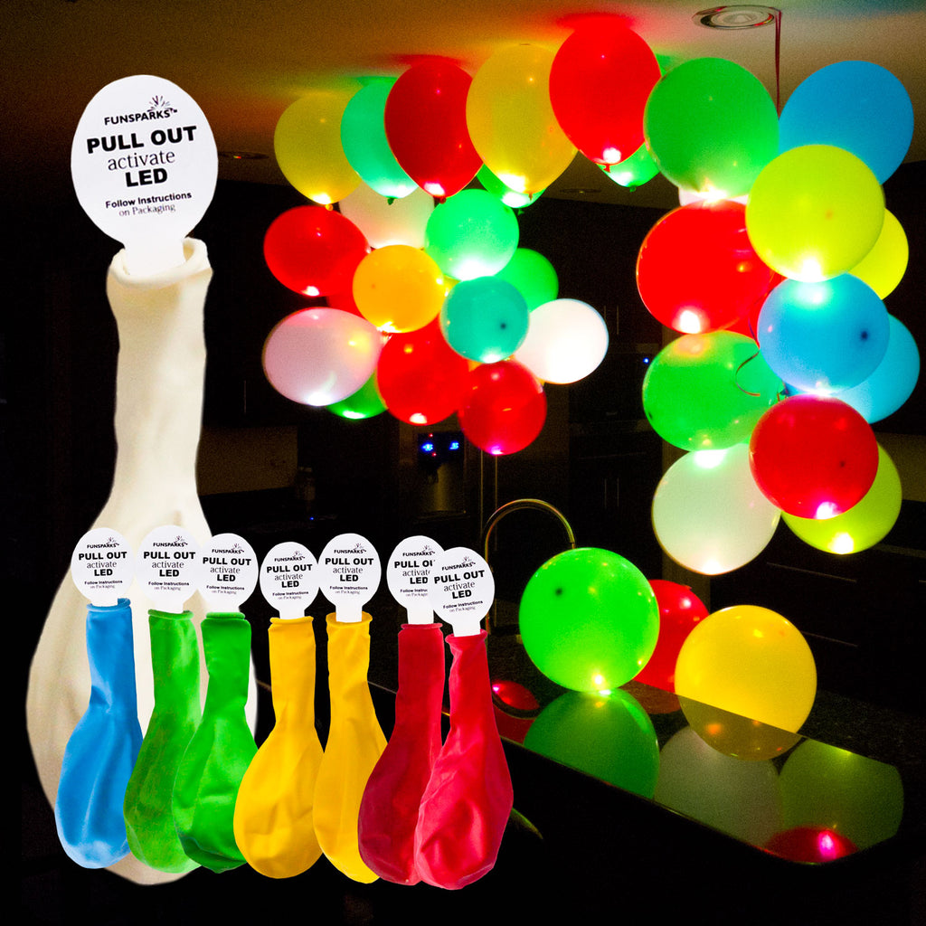 Led Light Up Balloons  (5 Pcs ) - H00179 - ALL MY WISH