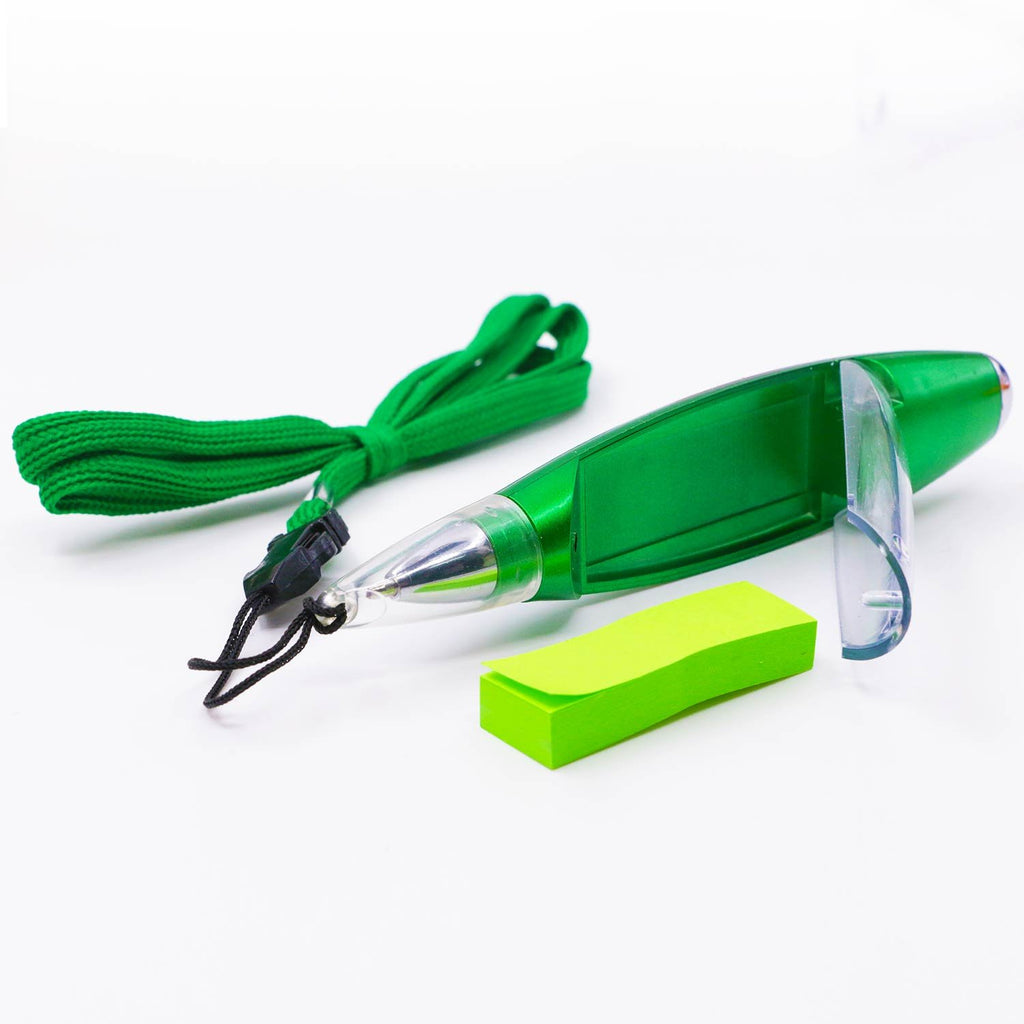 Lanyard Pen With LED and Mini Memo  - H00180 - ALL MY WISH