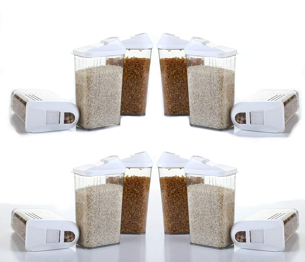 750 Ml Cereal Dispenser Easy Flow Storage Jar (Set Of 6) - H00181 - ALL MY WISH