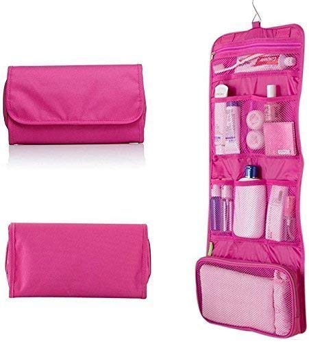 Portable Hanging Toiletry Travel Bag Organizer (Pink) - H00191 - ALL MY WISH