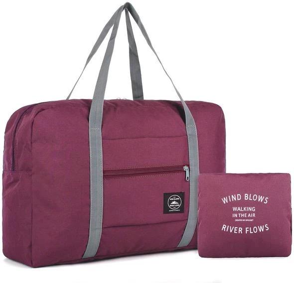 Wind Blows Waterproof Foldable Luggage Bag(Wine) - H00203 - ALL MY WISH