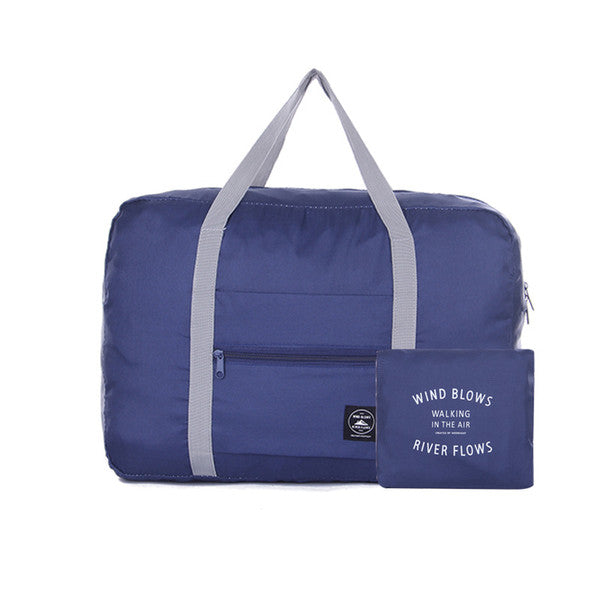 Wind Blows Waterproof Foldable Luggage Bag (Blue) - H00204 - ALL MY WISH