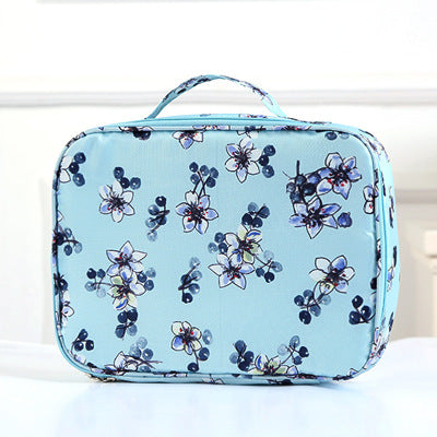 Multi Travel Pouch Heavy - Blue Flower - H00222 - ALL MY WISH