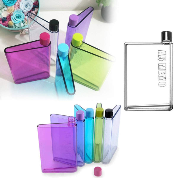 Flat Plastic A5 Size Notebook Plastic Bottle (Any color) - H00259 - ALL MY WISH