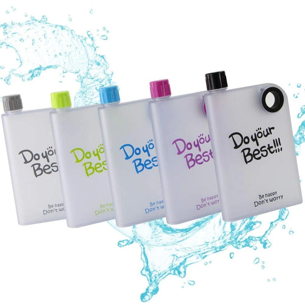 Notebook Style Slim Water Bottle (380 ml, Multicolor) - H00270 - ALL MY WISH