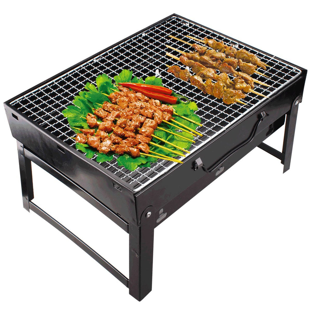 Folding Barbeque Charcoal Grill Oven (Black, Carbon Steel) - H00283 - ALL MY WISH