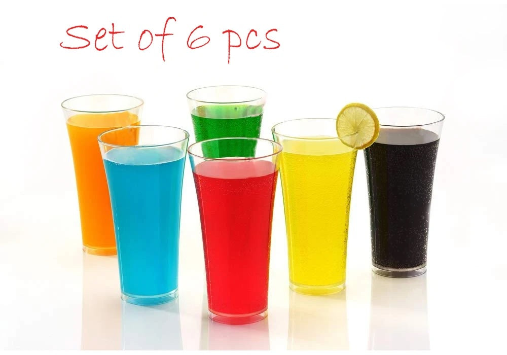 Stylish look Juicy Glass, Transparent Glasses Set 300ml (6pcs) - H00284 - ALL MY WISH