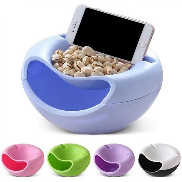 Serving Bowl With Mobile Phone Holder - H00288 - ALL MY WISH