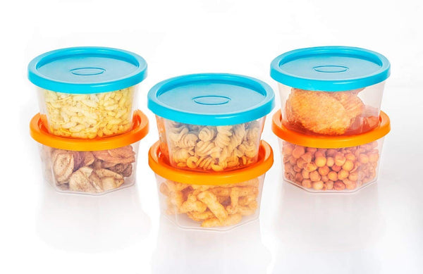 Plastic Container Set, 200ml, Set of 6 - H00298 - ALL MY WISH