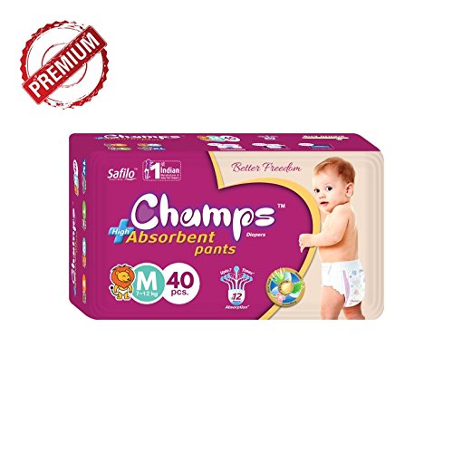 Premium Champs High Absorbent Pant Style Diaper Medium Size, 40 Pieces - H00435 - ALL MY WISH