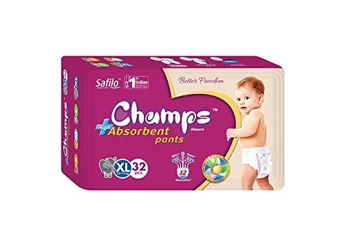 Premium Champs High Absorbent Pant Style Diaper (XL) Size, 32 Pieces - H00437 - ALL MY WISH