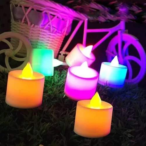 6 Pcs Festival Decorative - LED Tealight Candles (Multi Color) - H00530 - ALL MY WISH