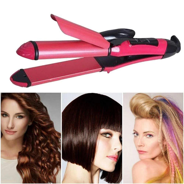 2 in 1 Hair Straightener and Curler Machine For Women - H00537 - ALL MY WISH