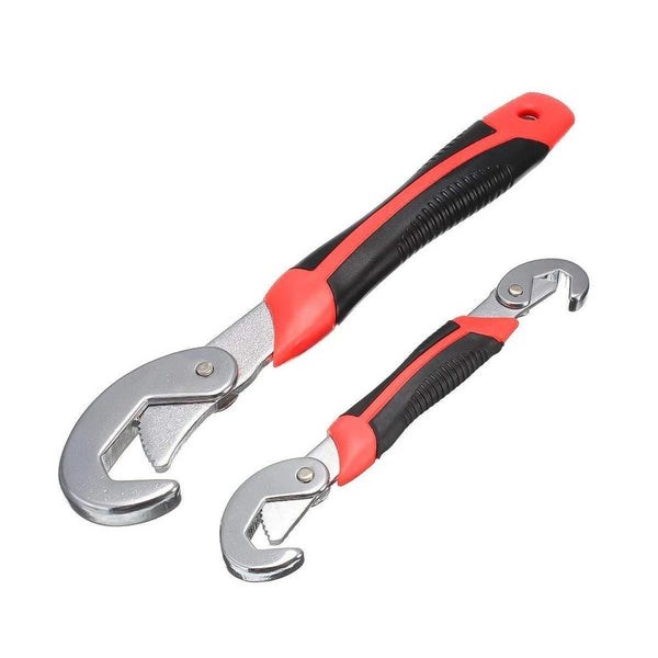Snap N Grip Adjustable Wrench Spanner Set (Red & Black, 2pcs) - H00570 - ALL MY WISH