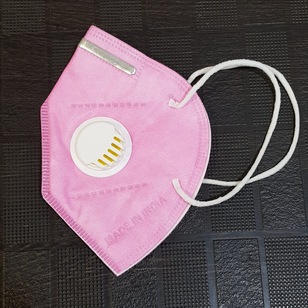 Pink KN95 Mask With Breathing Valve - H00641 - ALL MY WISH