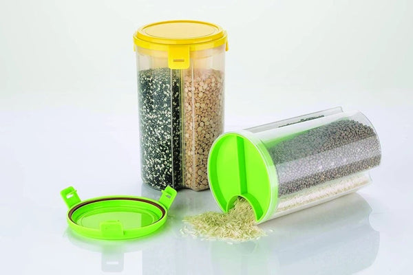 3 in 1 Transparent Air Tight Storage Dispenser Container - H00694 - ALL MY WISH