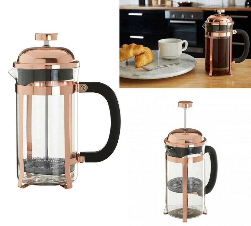 French Coffee Press 600ml Copper Finish Outside (Plastic)- H00714 - ALL MY WISH