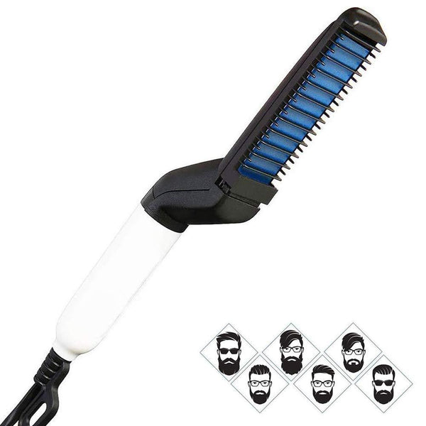 Men’s Beard and Hair Curling Straightener Modelling Comb - H00784 - ALL MY WISH