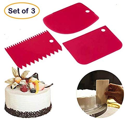 3 Pcs Set Plastic Cake Scraper Cutter Smoother - H00829