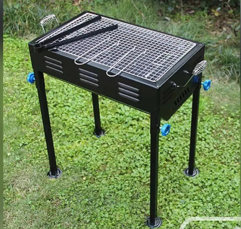 Terrace Garden Picnic Barbecue with Skewers & Wooden Handle - H00842
