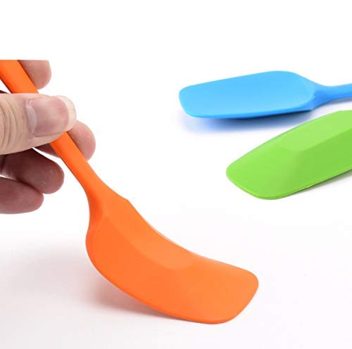 Buy Non-Stick Full Silicone Spatula Spoon Scrapper Heat Resistant ( 1 Pc ) 21.5*4.7cm  - H00856