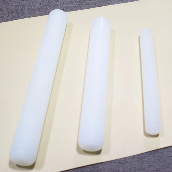 3 Pcs Set - Plastic White Non-Stick Glide Fondant Rolling Pins - H00888