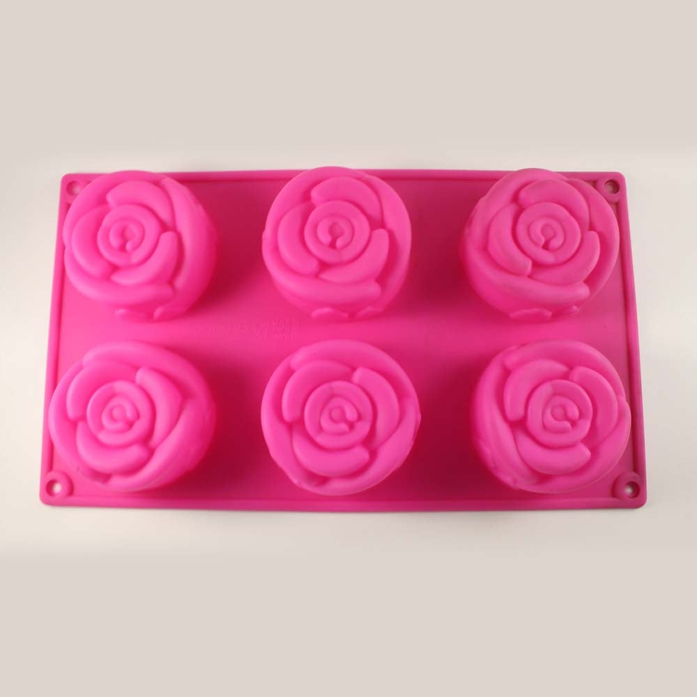 SILICONE MUFFIN MOULD – ROSE - H00946