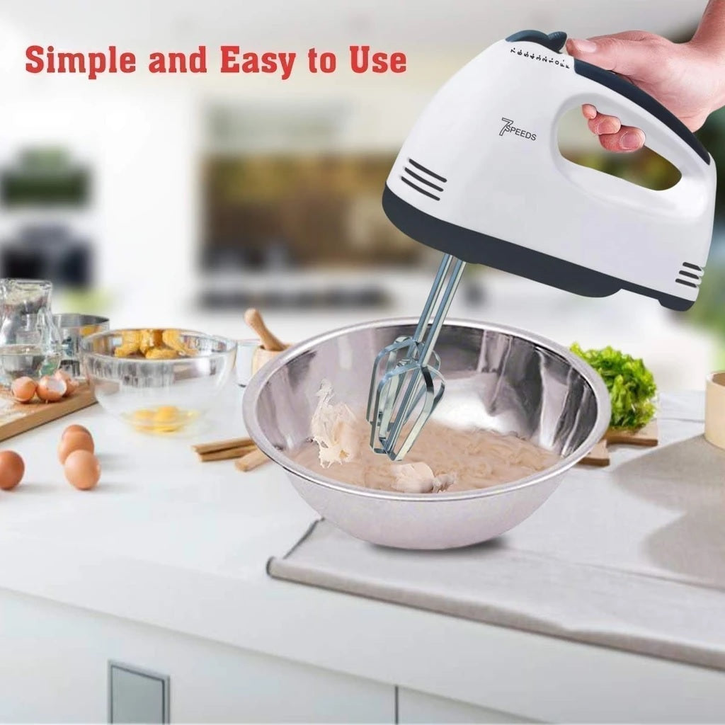 Buy Compact Hand Electric Mixer/Blender for Whipping/Mixing with Attachments - H01039