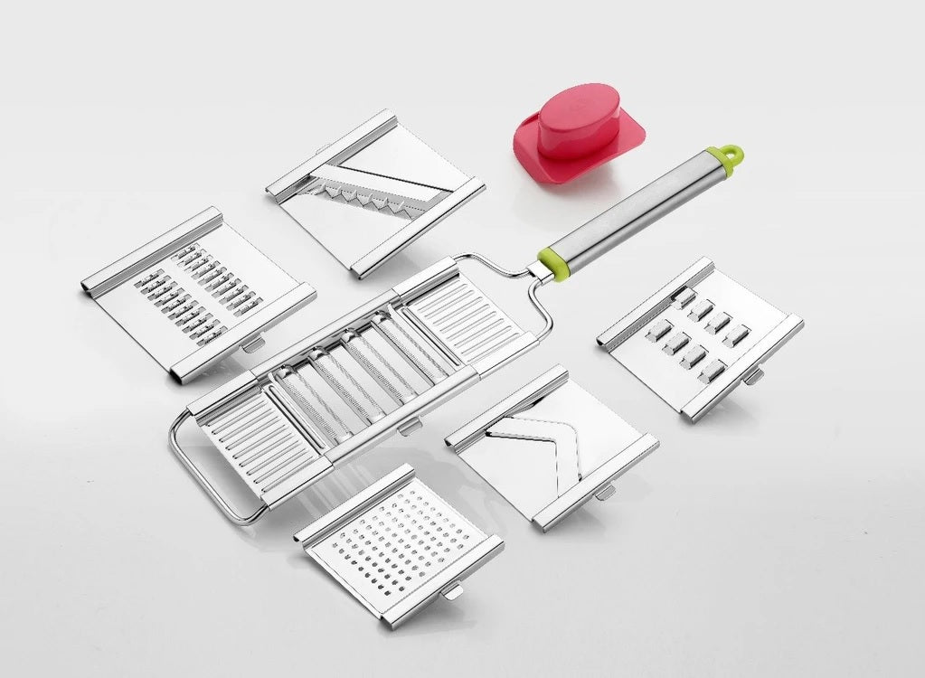 Buy 6 in 1 Stainless Steel Kitchen Chips Chopper Cutter Slicer and Grater with Handle - H01043