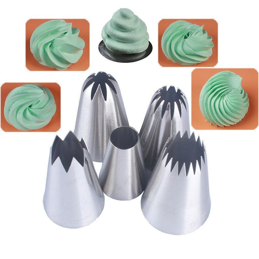 Buy 5 Pcs Stainless Steel Decorating Nozzle Set - H01115