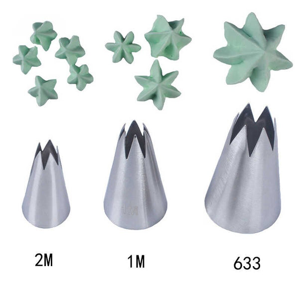 Buy 3 Pcs DIY Flower Stainless Steel Nozzles Set - At Best Price