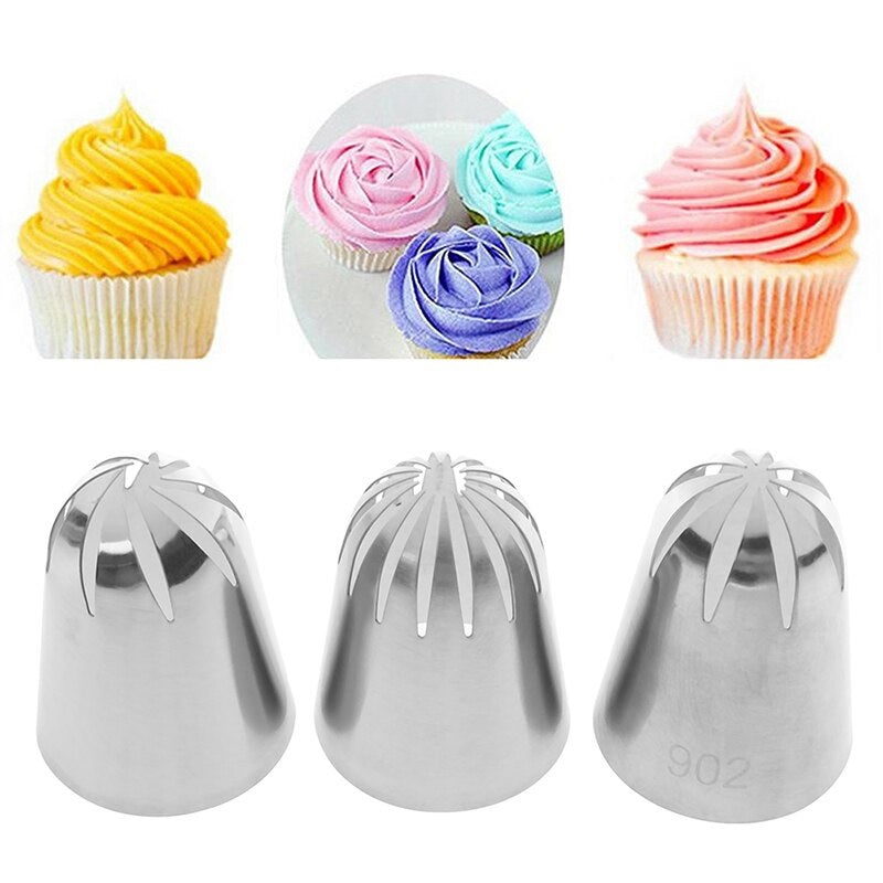 Buy 3 Pcs Stainless Steel Cake Nozzles Set - at ALLMYWISH.COM